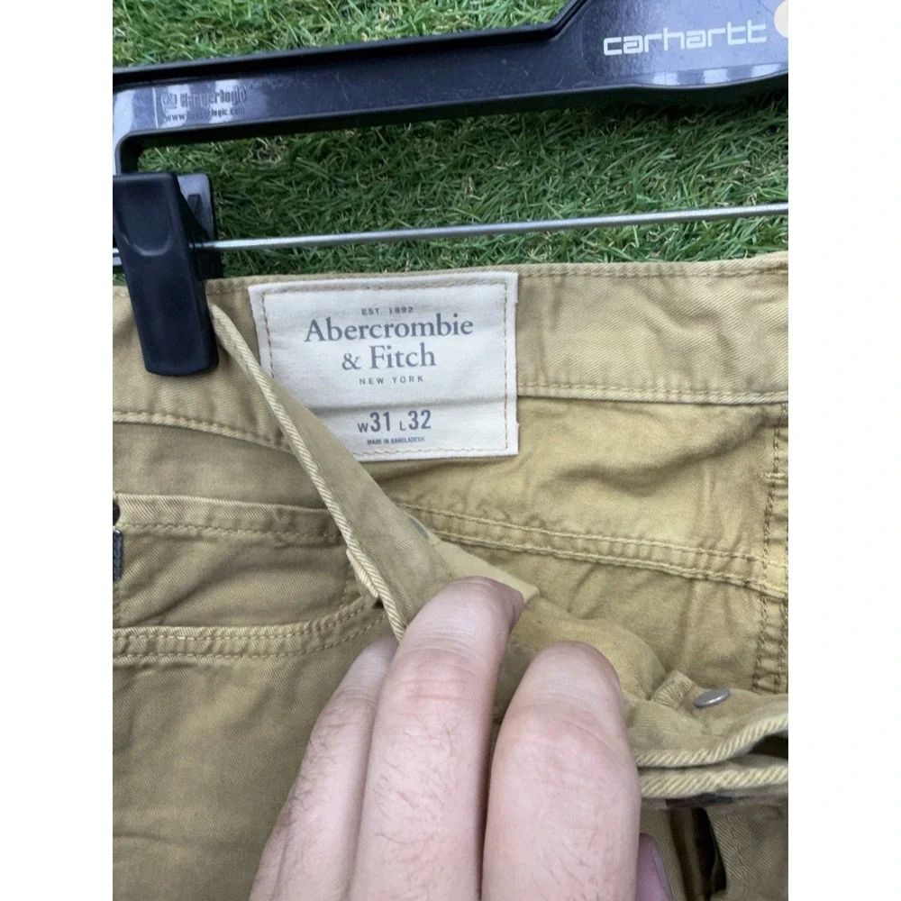 Abercrombie Fitch Pants Mens 31x32 Chino Felix Super Skinny Stretch Khaki NWT